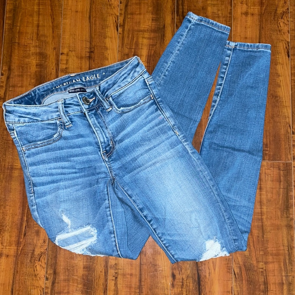 American eagle ripped jeggings